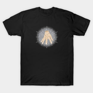 Zombie hand in spider web T-Shirt